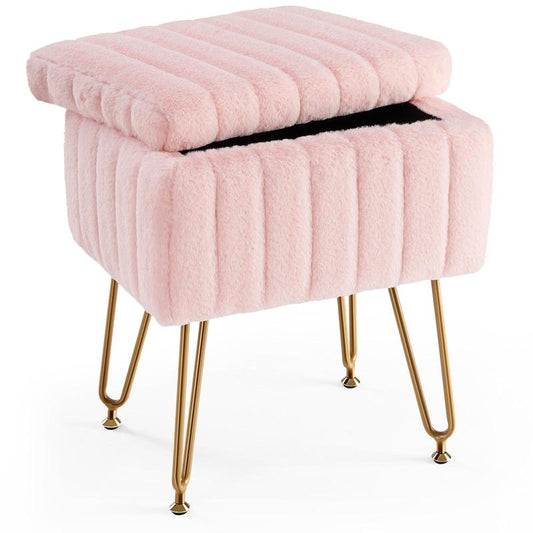 Vanity Stool with Hidden Storage – Stylish, Comfortable & Multifunctional