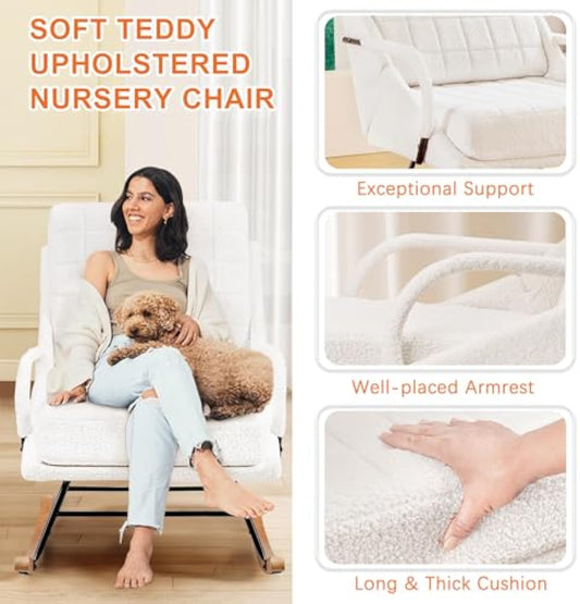 Fabric Nursery Rocking Chair – Comfortable, Sturdy & Stylish