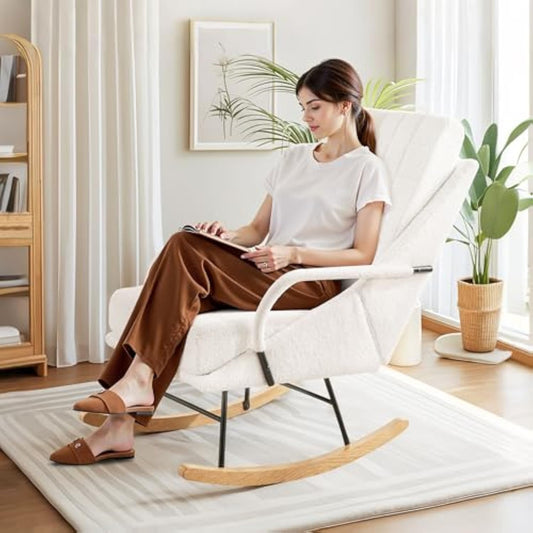 Fabric Nursery Rocking Chair – Comfortable, Sturdy & Stylish