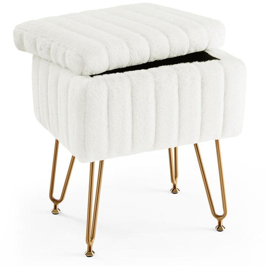 Vanity Stool with Hidden Storage – Stylish, Comfortable & Multifunctional